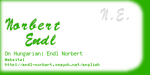 norbert endl business card